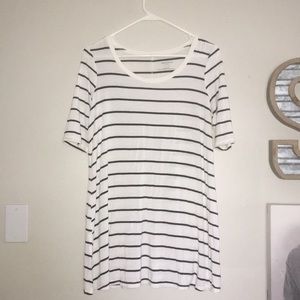 Black and white striped Motherhood Maternity tee